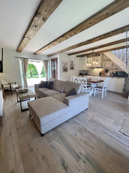 Sen Gajowego — rustykalny apartament slow life, kominek elektryczny, Mazury